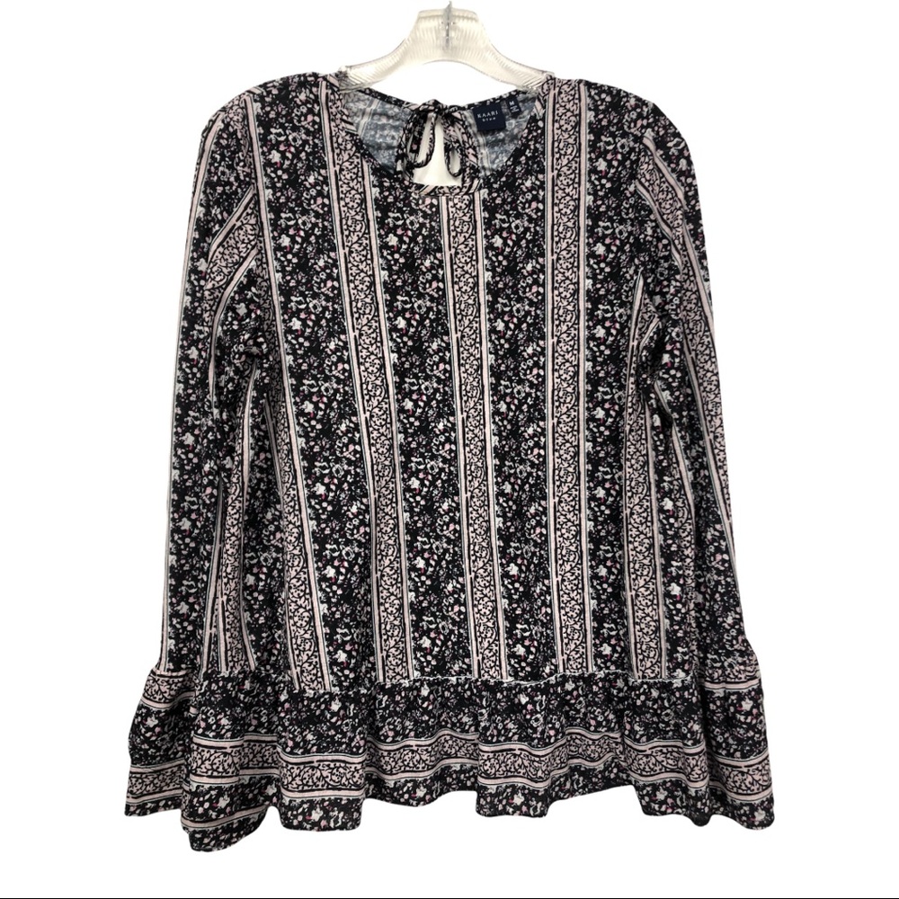 KAARI blue top Medium flowing and feminine